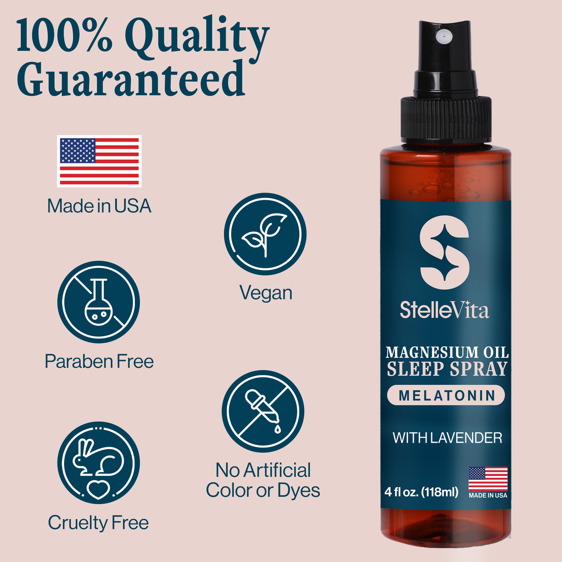 Magnesium Oil with Melatonin and Lavender Sleep Spray 4 oz